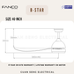 FANCO B-Star 36" 46" 52" DC Motor Ceiling Fan with 3 Tone LED Light Kit and Remote Control