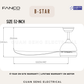 FANCO B-Star 36" 46" 52" DC Motor Ceiling Fan with 3 Tone LED Light Kit and Remote Control