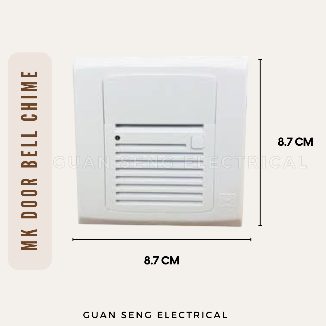 MK Door Bell Chime AC DC Battery Operated S4338XWHI