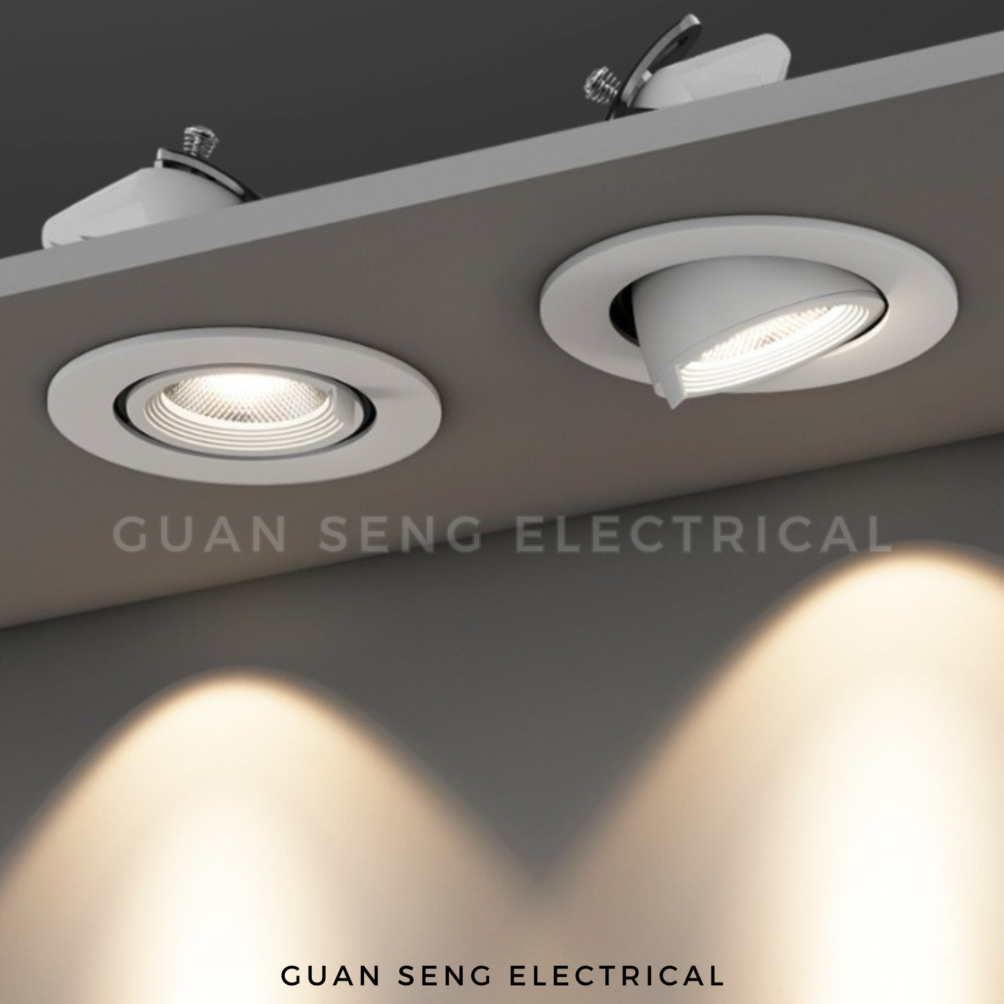 Rotatable Recessed Downlight 12W 18W Daylight Cool White Warm White Tri Tone | Guan Seng Electrical