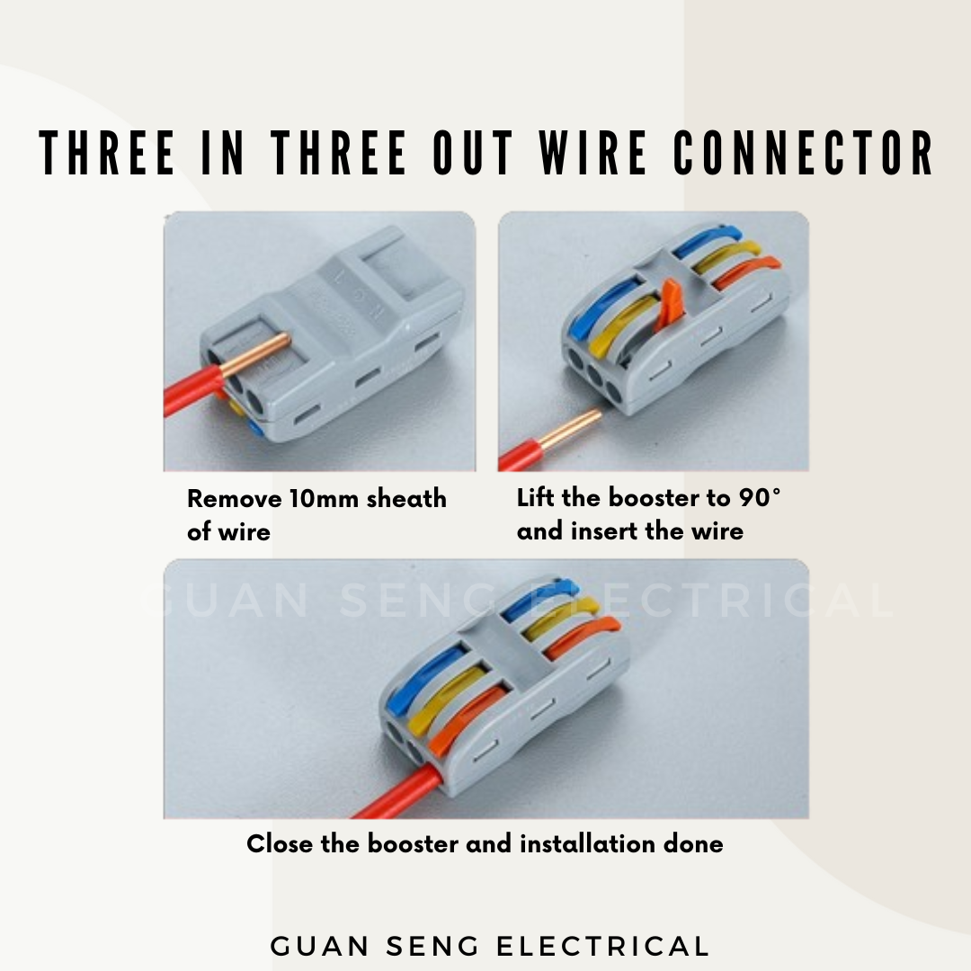 [Bundle] Three In Three Out Wire Connector