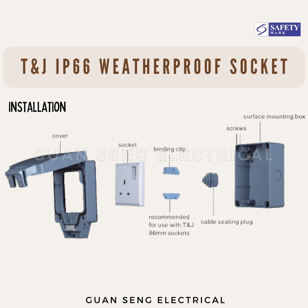 T&J IP66 Socket Outdoor Weatherproof Enclosure