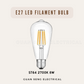 E27 LED Filament Lightbulb 8W A60 ST64