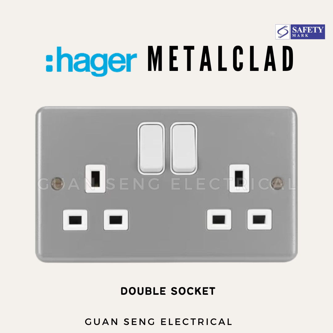 Hager Sollysta Metalclad Switch Socket