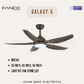FANCO Galaxy-5 38" 48" 56" DC Motor Ceiling Fan with 3 Tone LED Light Kit and Remote Control