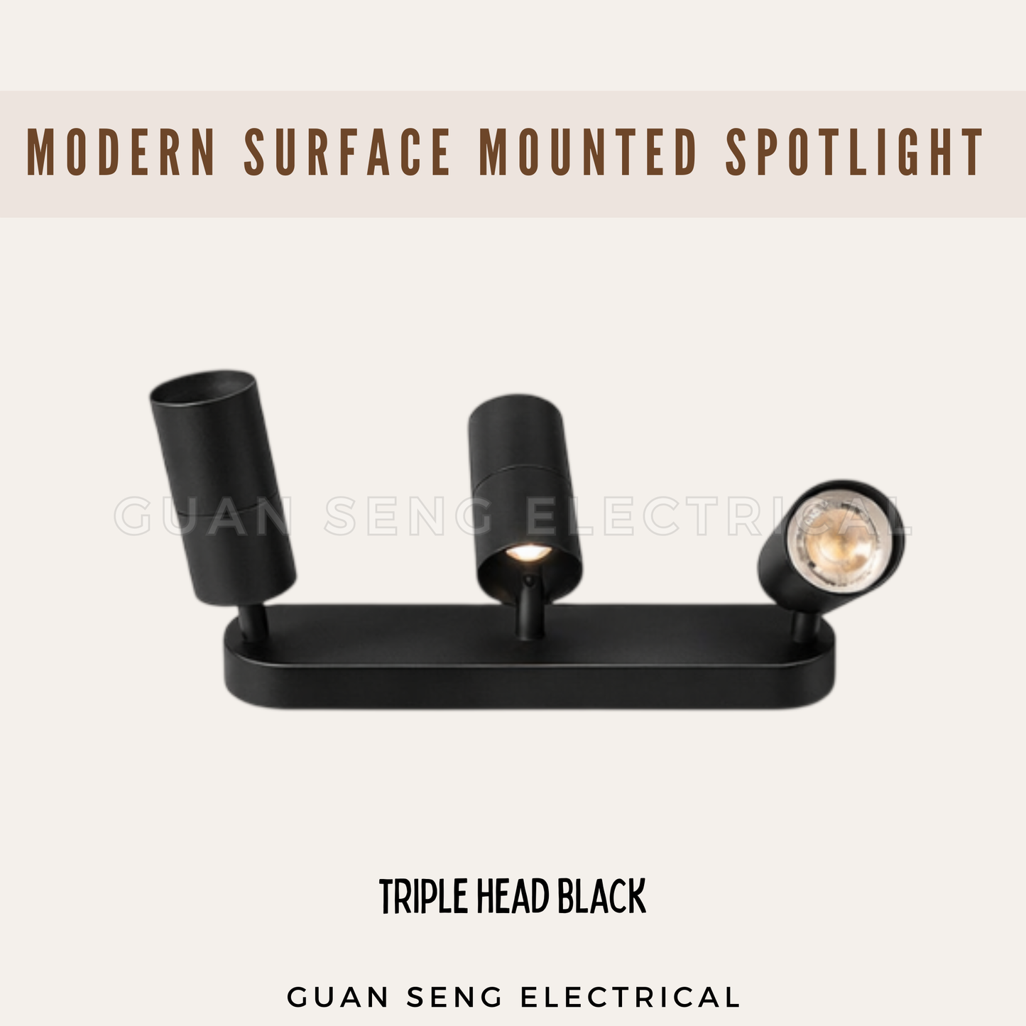Modern GU10 Surface Mounted Spotlight Black White