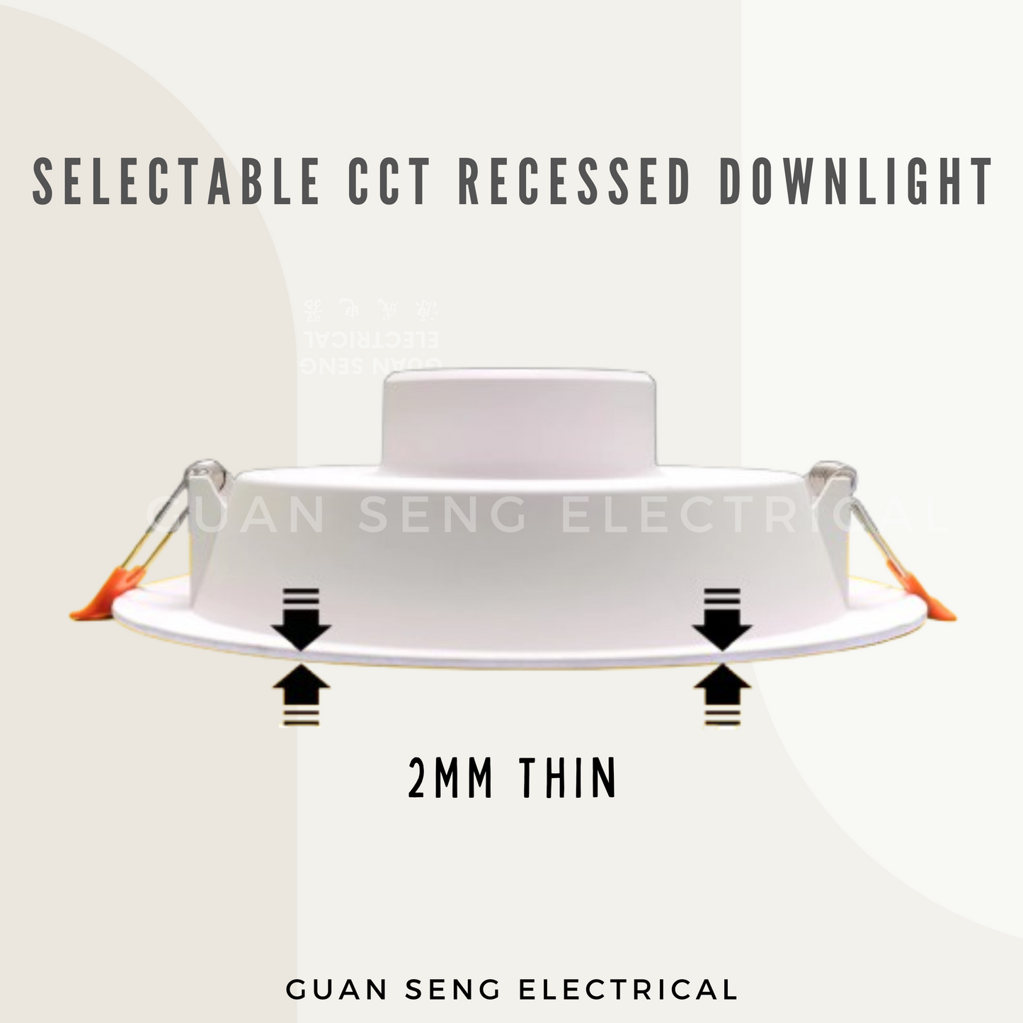 Selectable CCT Round Recessed Downlight 12W 18W