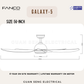 FANCO Galaxy-5 38" 48" 56" DC Motor Ceiling Fan with 3 Tone LED Light Kit and Remote Control