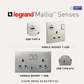 Legrand Mallia™ Senses Socket with USB