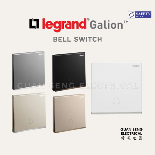 Legrand Galion Door Bell Switch White Silver Champagne Rose Gold Matt Black