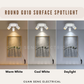 Round GU10 Surface Spotlight Black White