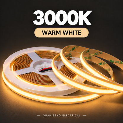 Premium 24V COB LED Strip Light Full Copper 8mm 528LEDS 5M