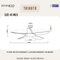 FANCO Tributo 46" 56" DC Motor Ceiling Fan with 3 Tone LED Light Kit and Remote Control