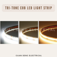 Premium Tri-tone 3Tone COB LED Light Strip 608LEDS 5M 12V 24V | Guan Seng Electrical
