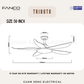 FANCO Tributo 46" 56" DC Motor Ceiling Fan with 3 Tone LED Light Kit and Remote Control
