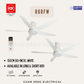 KDK U60FW DC Motor Ceiling Fan with 3 Tone LED Light Kit and Remote Control