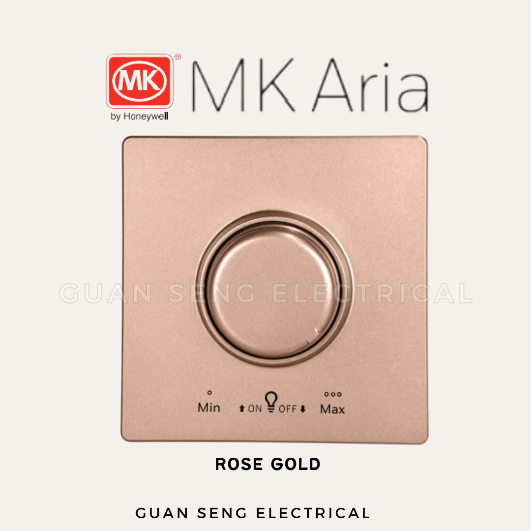 MK Honeywell Aria LED Dimmer 2 Way White Grey Rose Gold Black