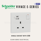 Schneider Electric Vivace E-Series 13A Socket with USB A+C White | Guan Seng Electrical Singapore