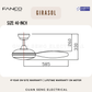 FANCO Girasol 46" DC Motor Ceiling Fan with 3 Tone LED Light Kit and Remote Control