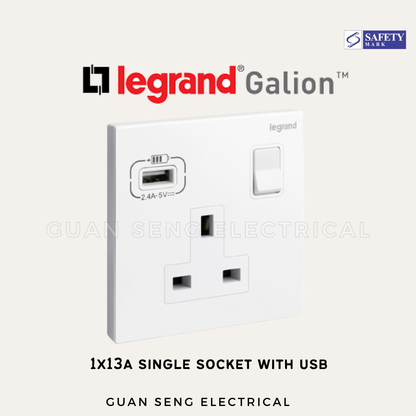 Legrand Galion™ Socket with USB