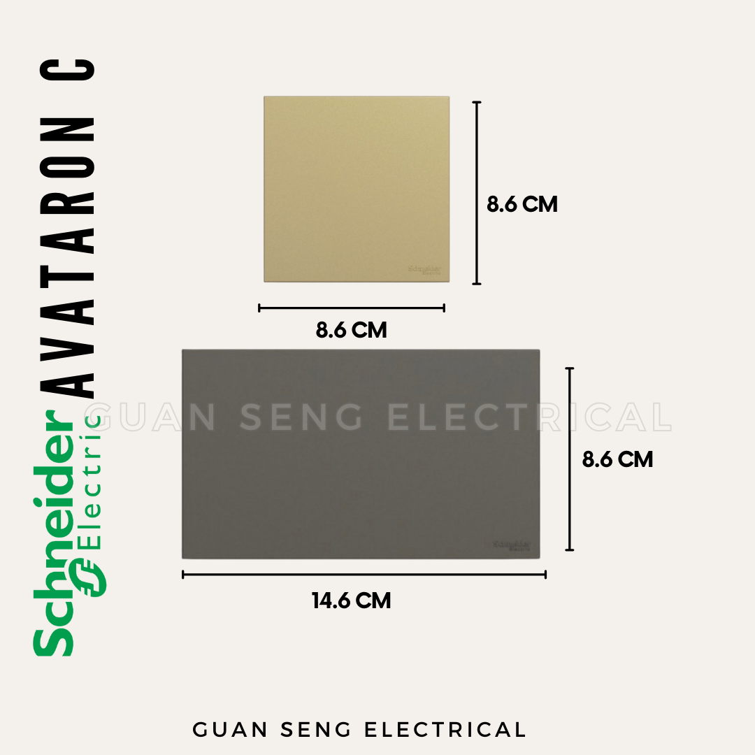 Schneider Avataron C Blank Plate 1 Gang 2 Gang