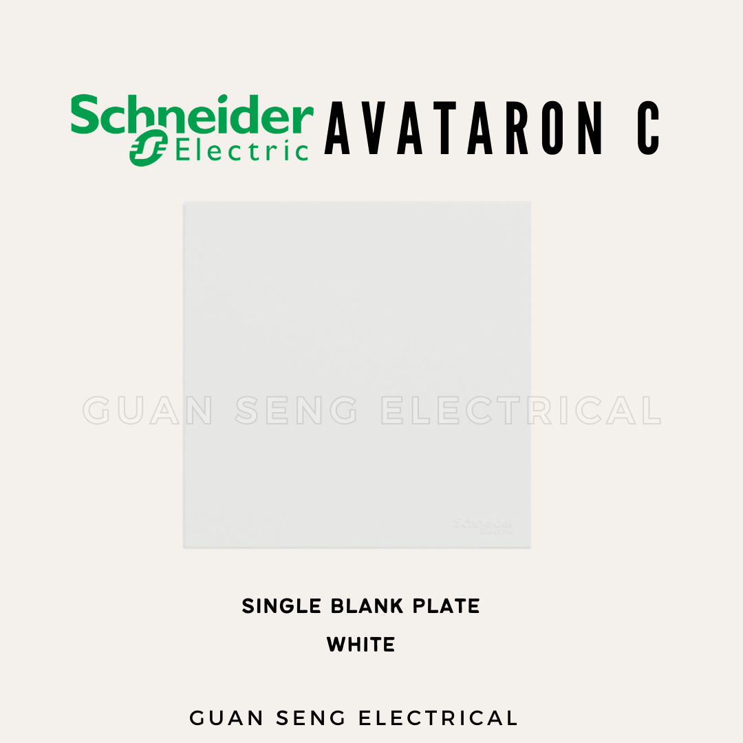 Schneider Avataron C Blank Plate 1 Gang 2 Gang