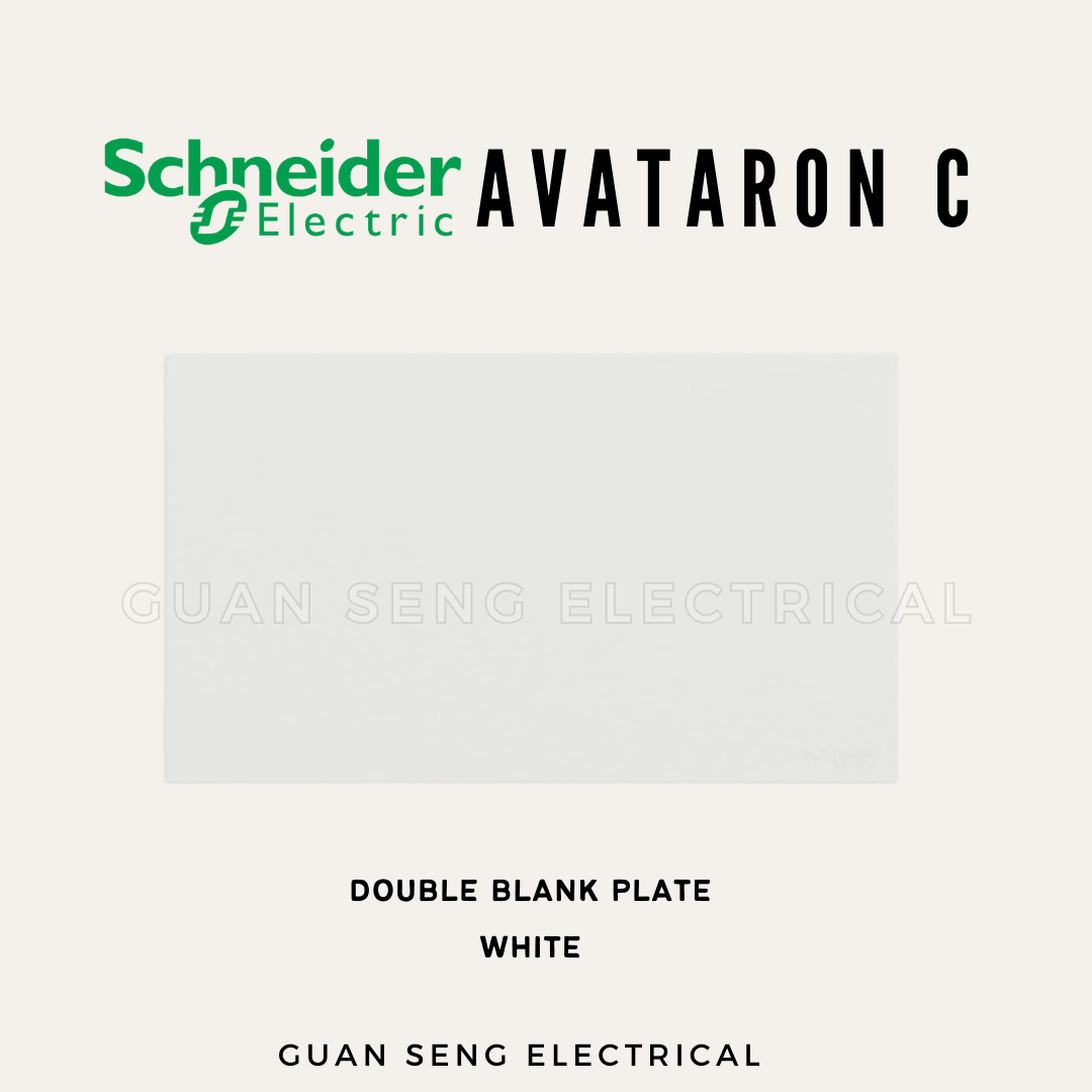 Schneider Avataron C Blank Plate 1 Gang 2 Gang