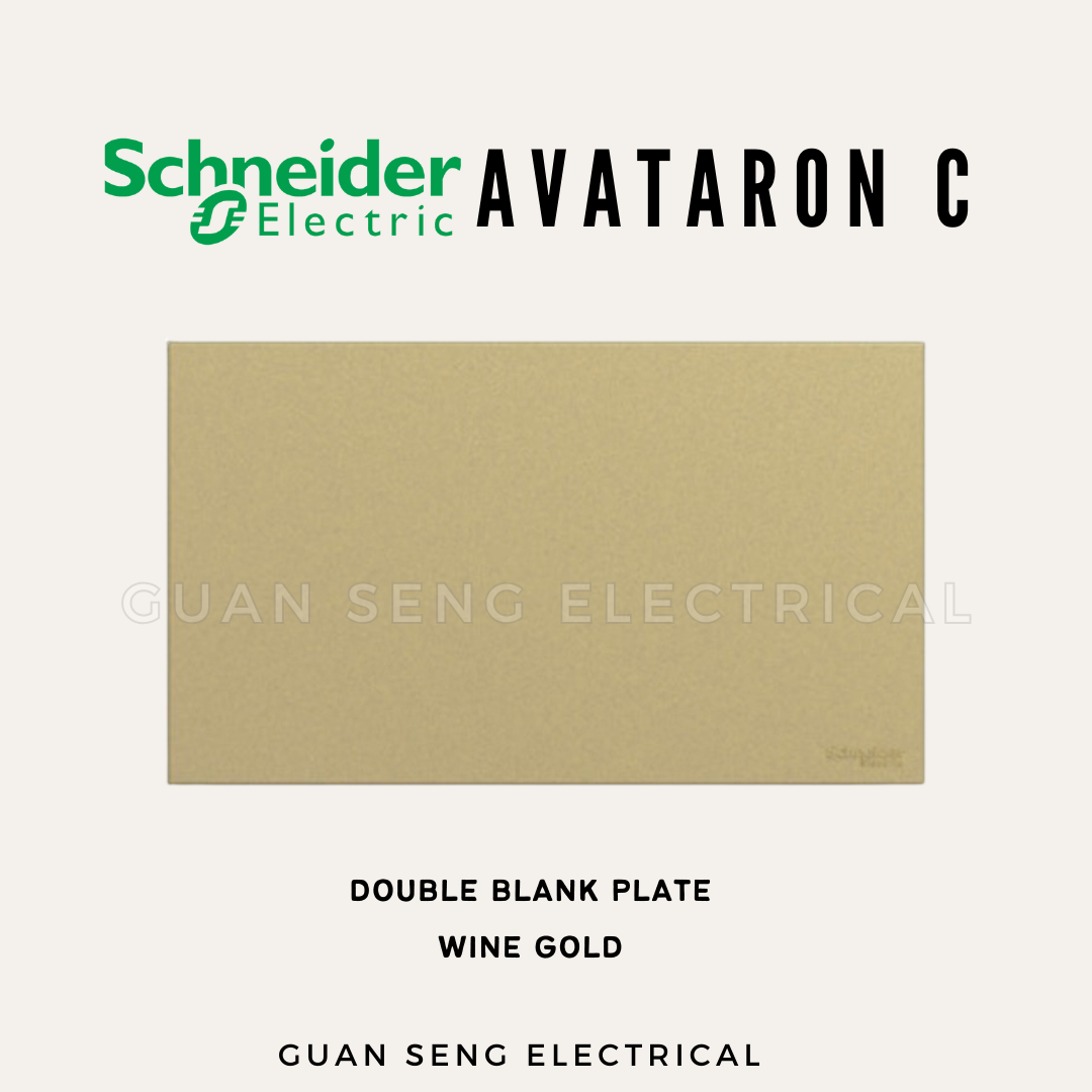 Schneider Avataron C Blank Plate 1 Gang 2 Gang