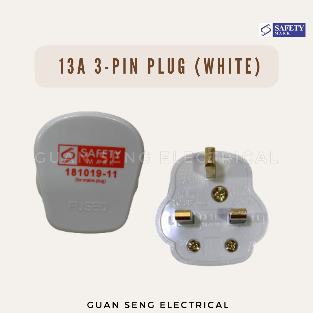 Britz 13A & 15A 3 Pin Plug with Fuse - Singapore Safety Mark