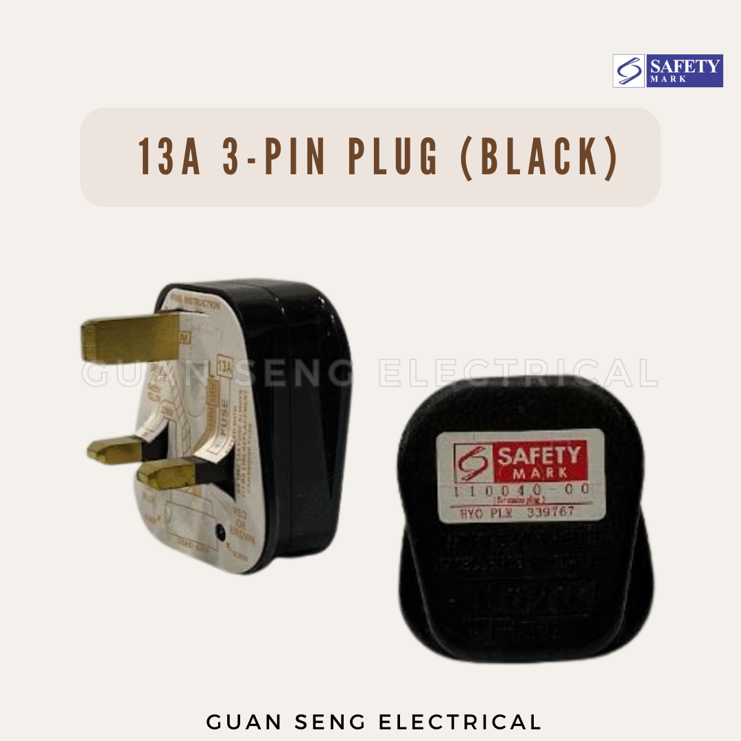 Britz 13A & 15A 3 Pin Plug with Fuse - Singapore Safety Mark