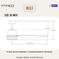 FANCO Heli 56" DC Motor Ceiling Fan with 3 Tone LED Light Kit and Remote Control