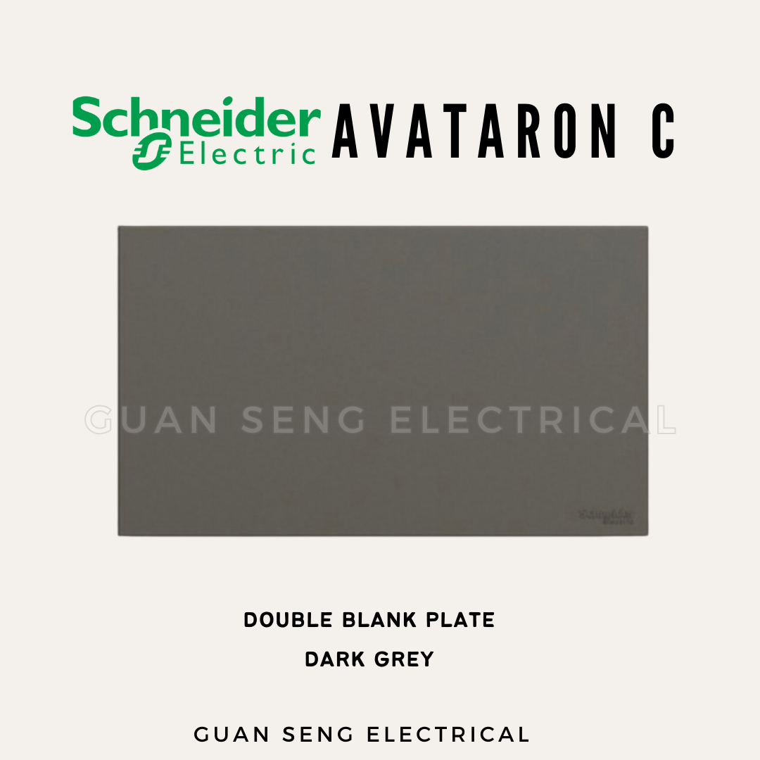 Schneider Avataron C Blank Plate 1 Gang 2 Gang