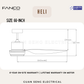 FANCO Heli 56" DC Motor Ceiling Fan with 3 Tone LED Light Kit and Remote Control