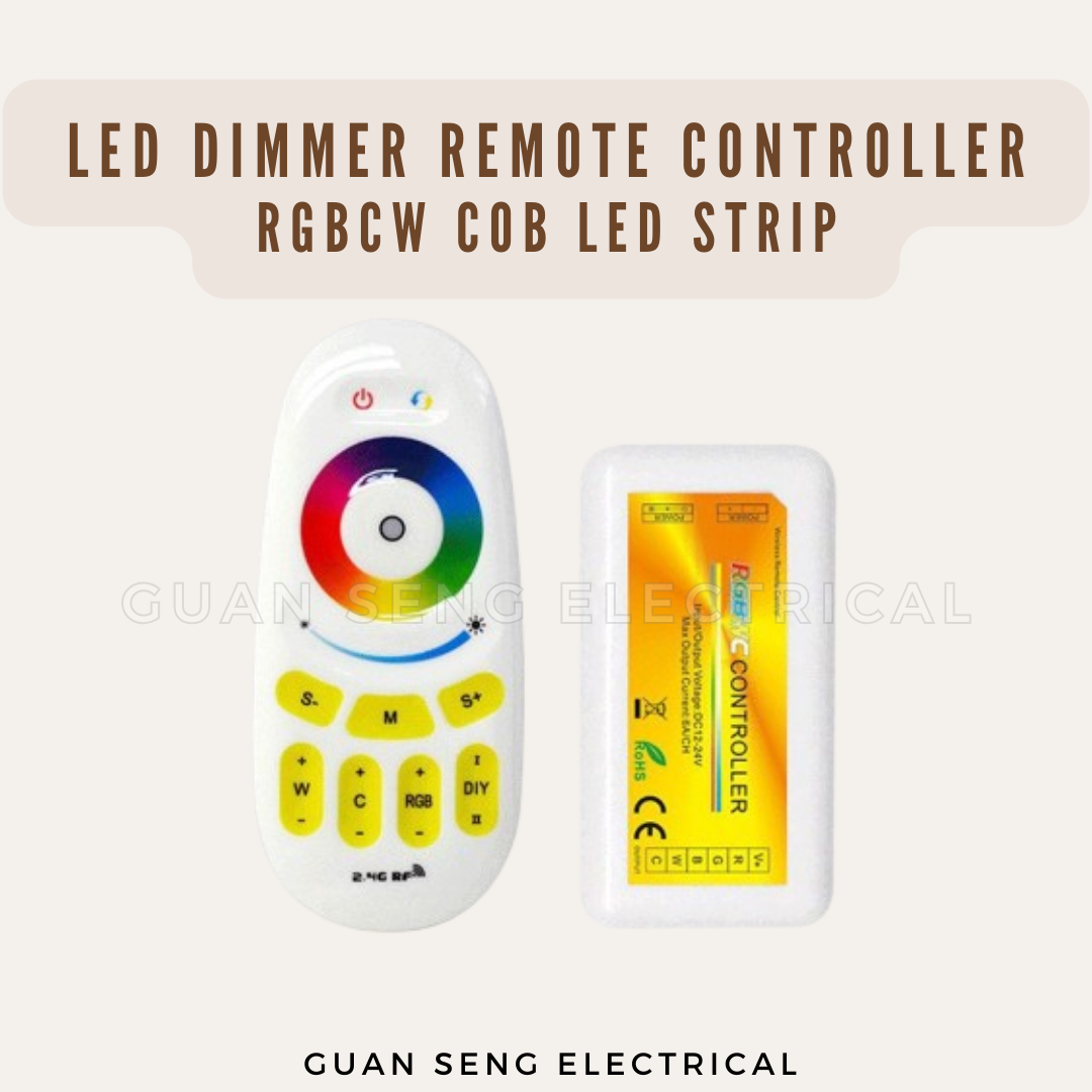 RGBCW COB LED Light Strip Dimmable 5M 24V