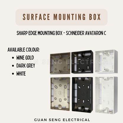 Surface Mounting Box Compatible with Schneider AvatarON / Avataron C | Guan Seng Electrical Singapore