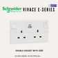 Schneider Electric Vivace E-Series 13A Socket with USB A+C White | Guan Seng Electrical Singapore