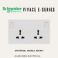 Schneider Electric Vivace E-Series Universal Socket White | Guan Seng Electrical Singapore