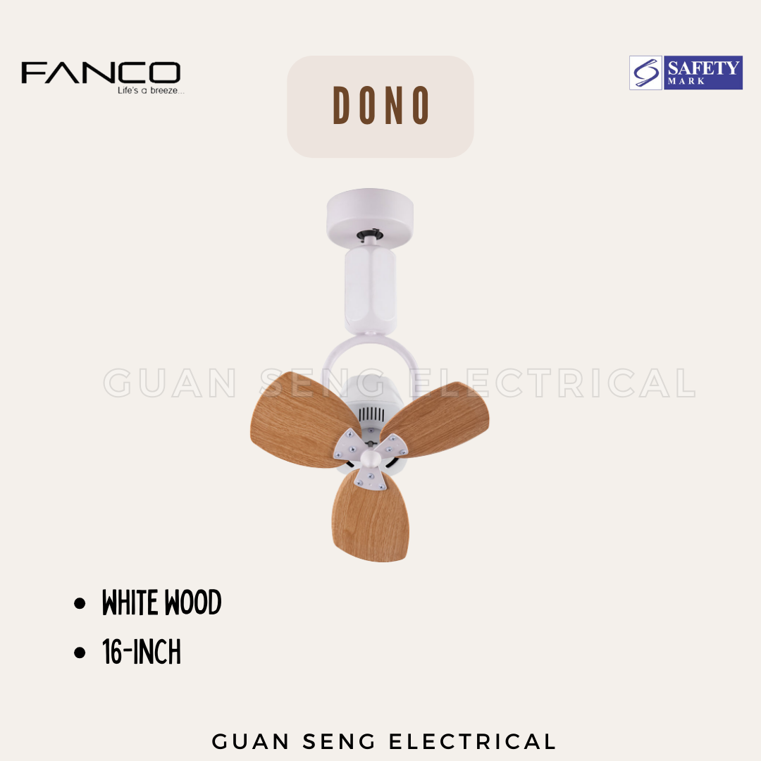 FANCO Dono 16" DC Motor Ceiling / Wall Mounting Fan