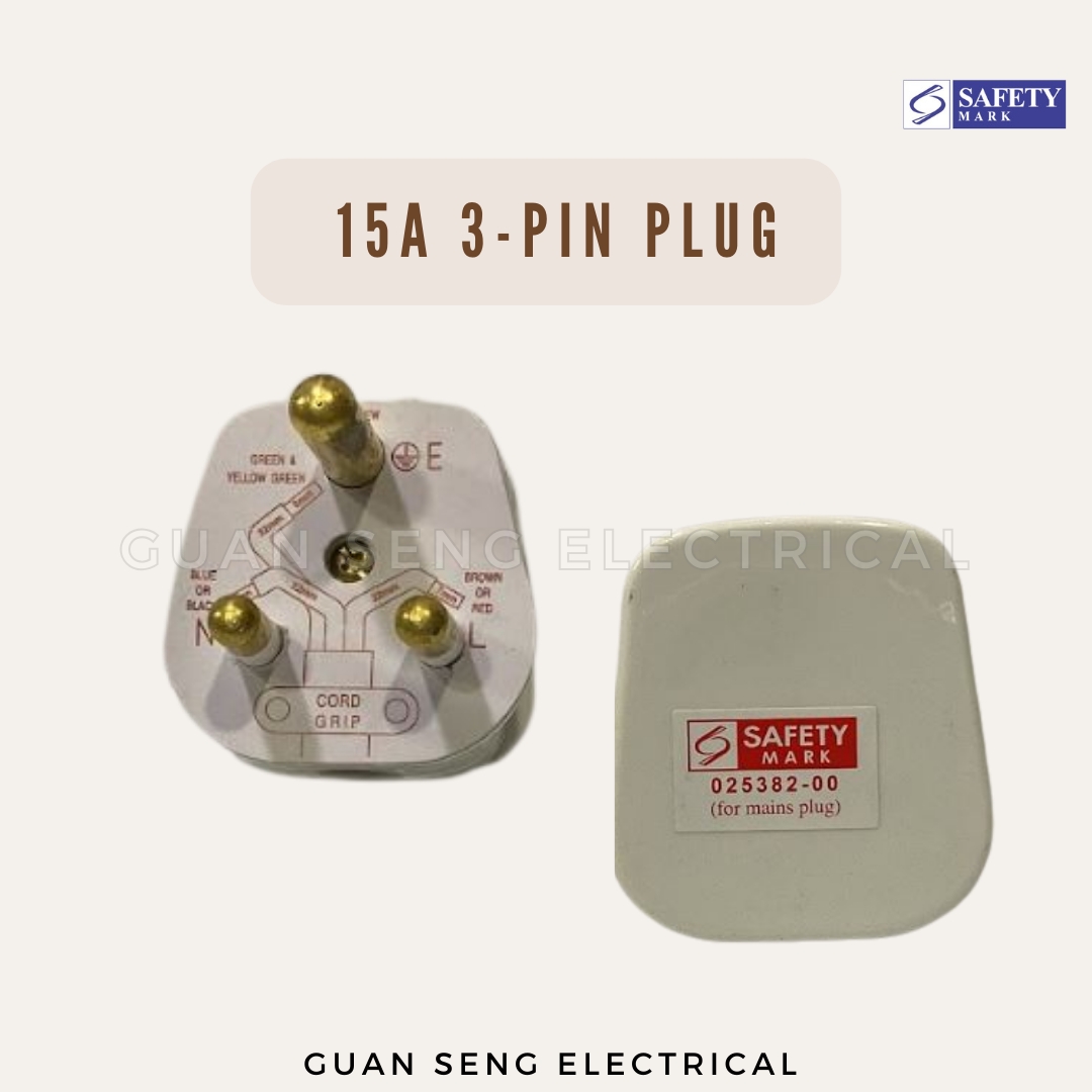 Britz 13A & 15A 3 Pin Plug with Fuse - Singapore Safety Mark