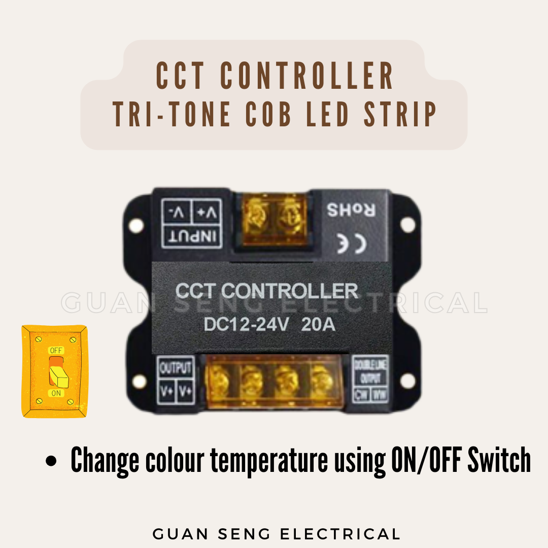 Premium Tri-tone 3Tone COB LED Light Strip 608LEDS 5M 12V 24V