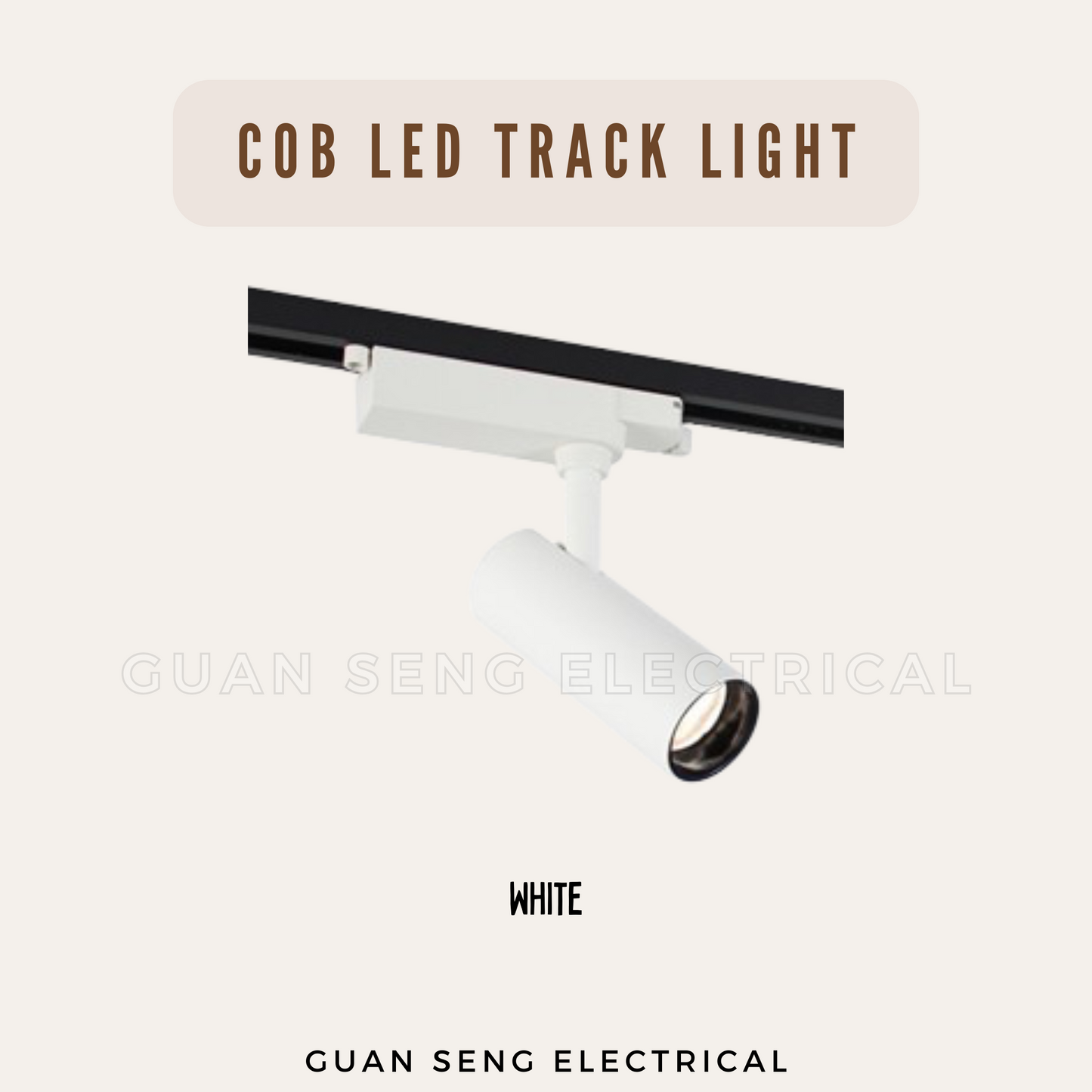 COB LED Track Light 20W Black White