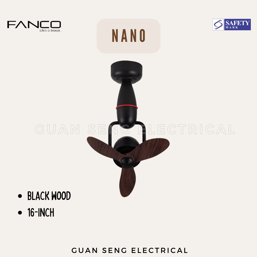 FANCO Nano 16" DC Motor Ceiling / Wall Mounting Fan