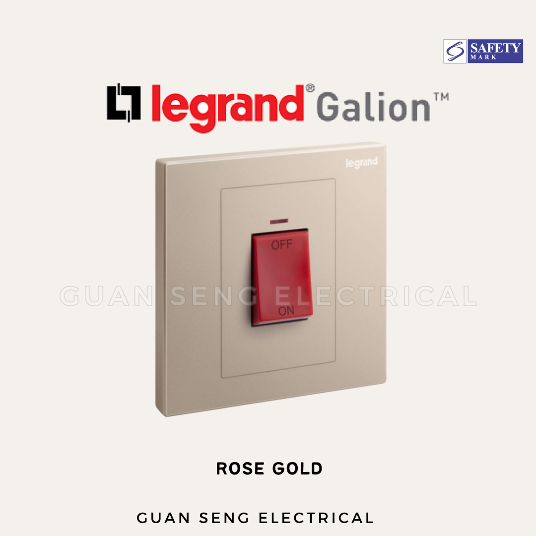 Legrand Galion™ 45A Double Pole (DP) Switch