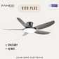 FANCO RITO PLUS 46" 56" DC Motor Ceiling Fan with 3 Tone LED Light Kit and Remote Control | Guan Seng Electrical