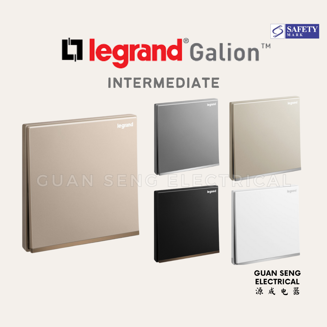 Legrand Galion 1 Gang Intermediate Switch White Dark Silver Champagne Rose Gold Matt Black