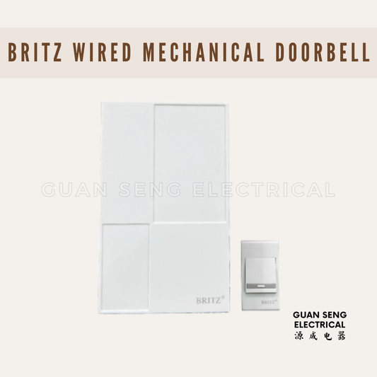 Britz A-208 DC Wired Mechanical Doorbell