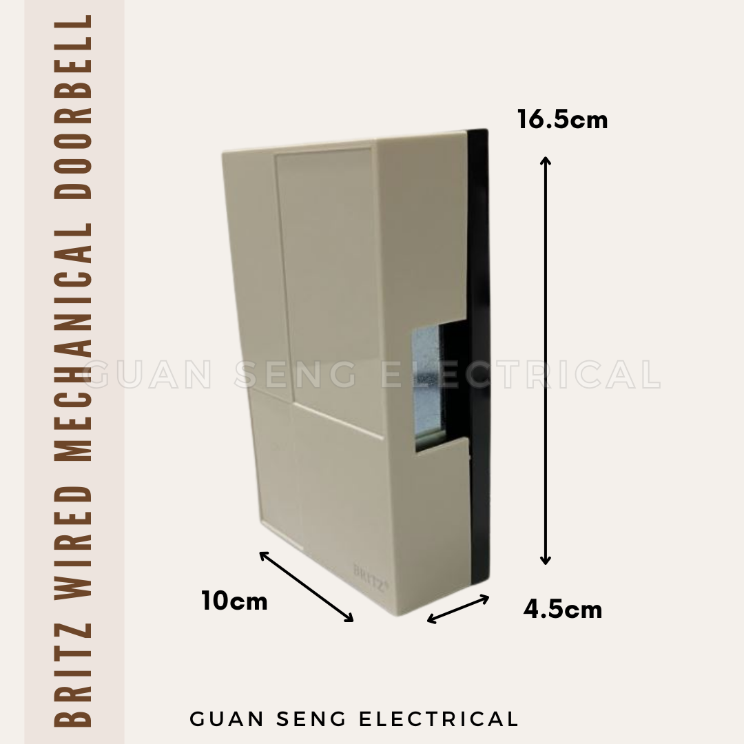 Britz A-208 DC Wired Mechanical Doorbell