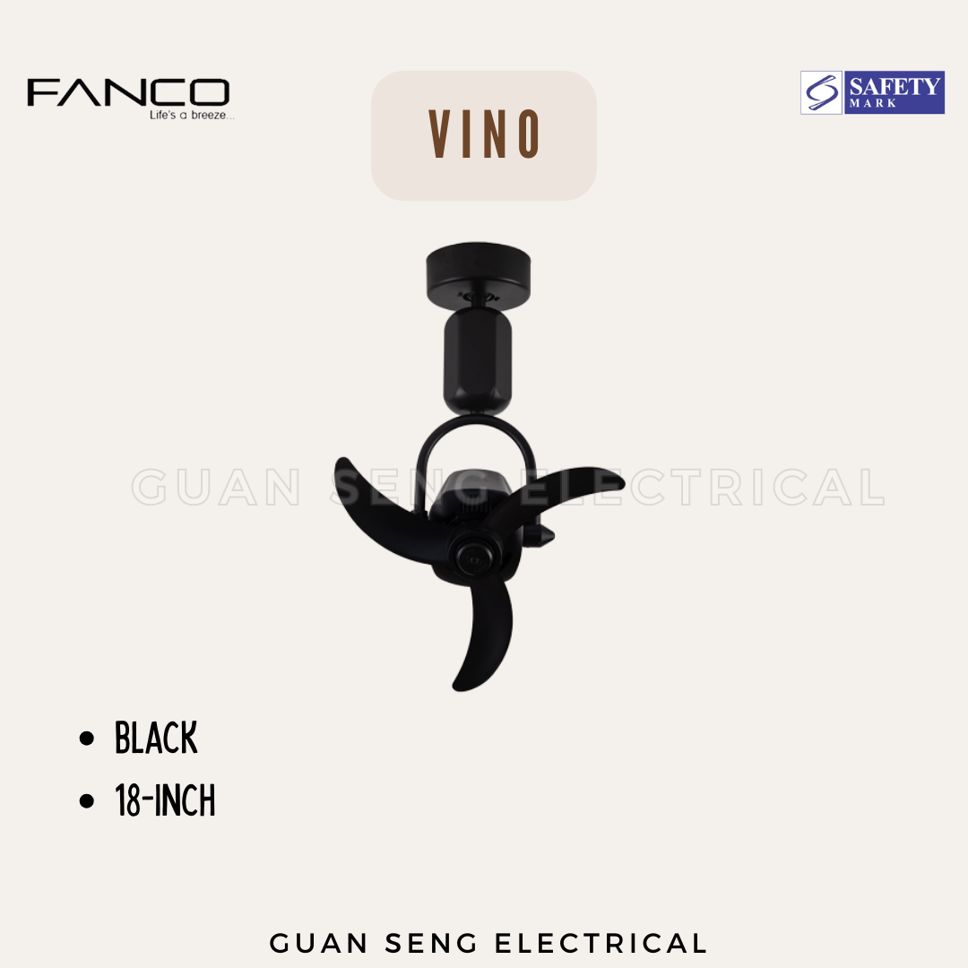 FANCO Vino 18" DC Motor Ceiling / Wall Mounting Fan
