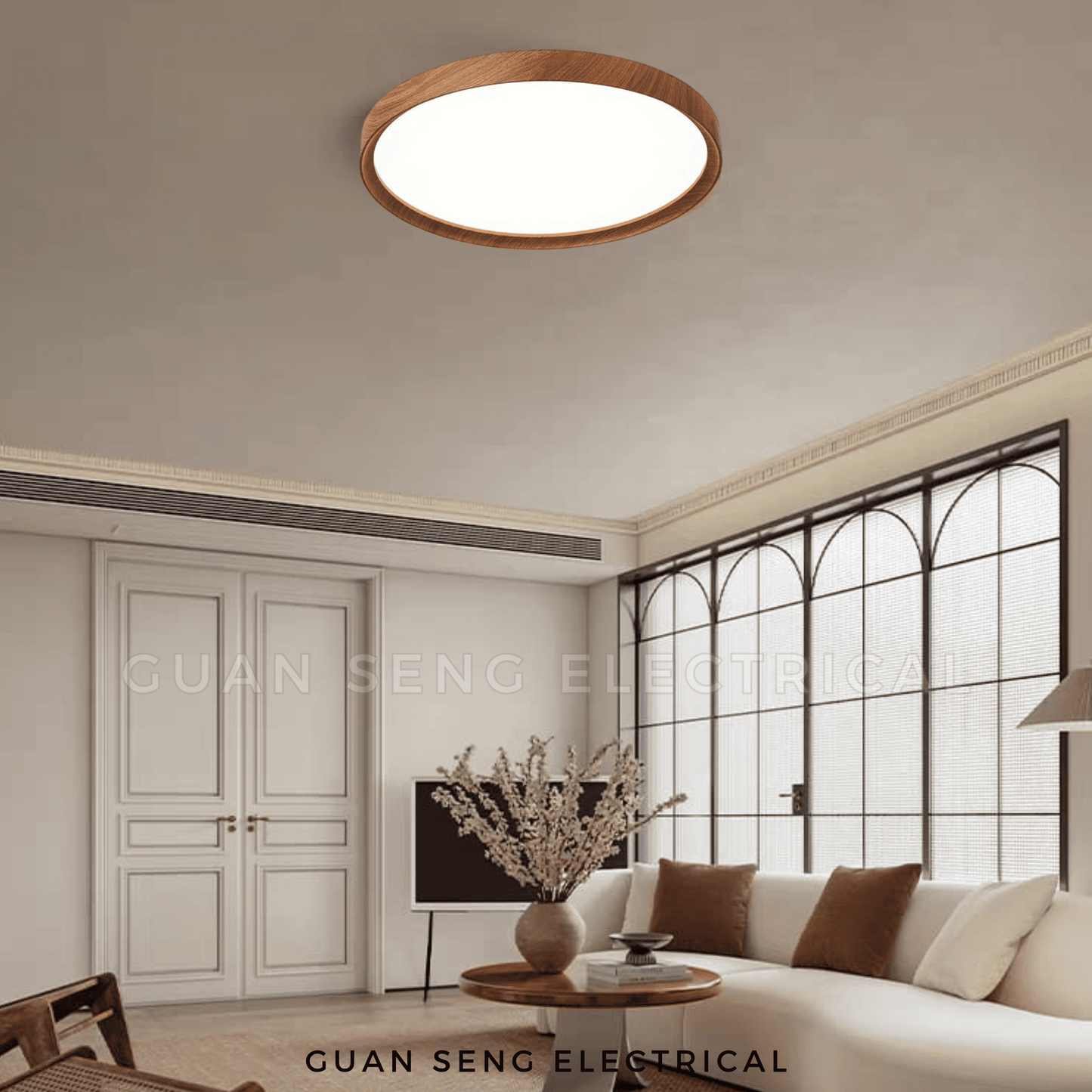 Nami Wood Ceiling Light Light Wood Dark Wood 24W 36W 48W