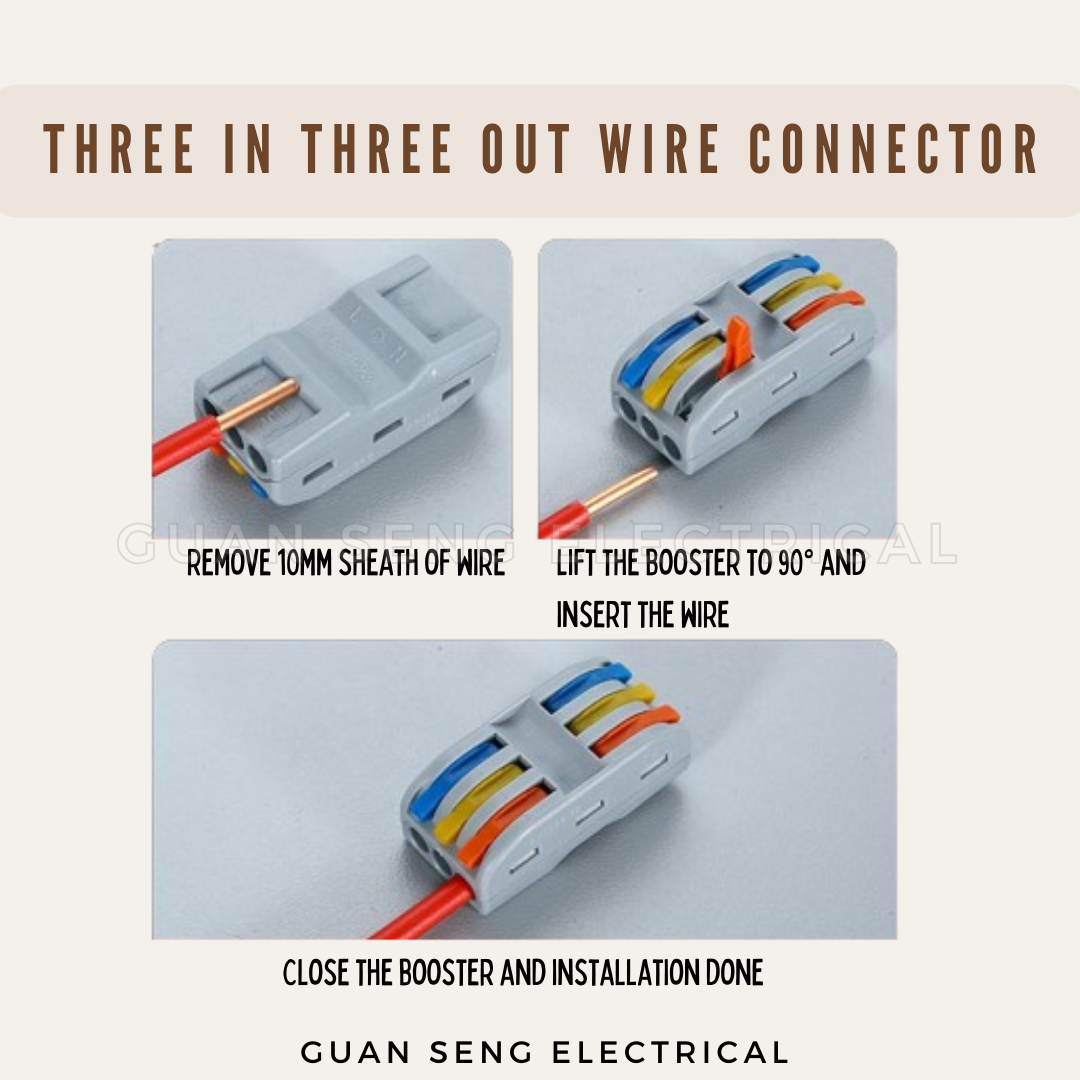 [Bundle] Three In Three Out Wire Connector